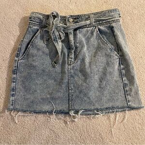 Pacsun Denim Mini Skirt with Removable Tie Belt Size 28